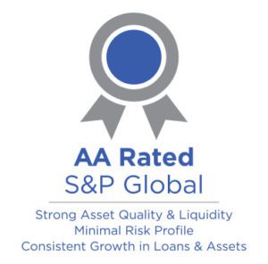 Graphic showing AA S&P Global Rating